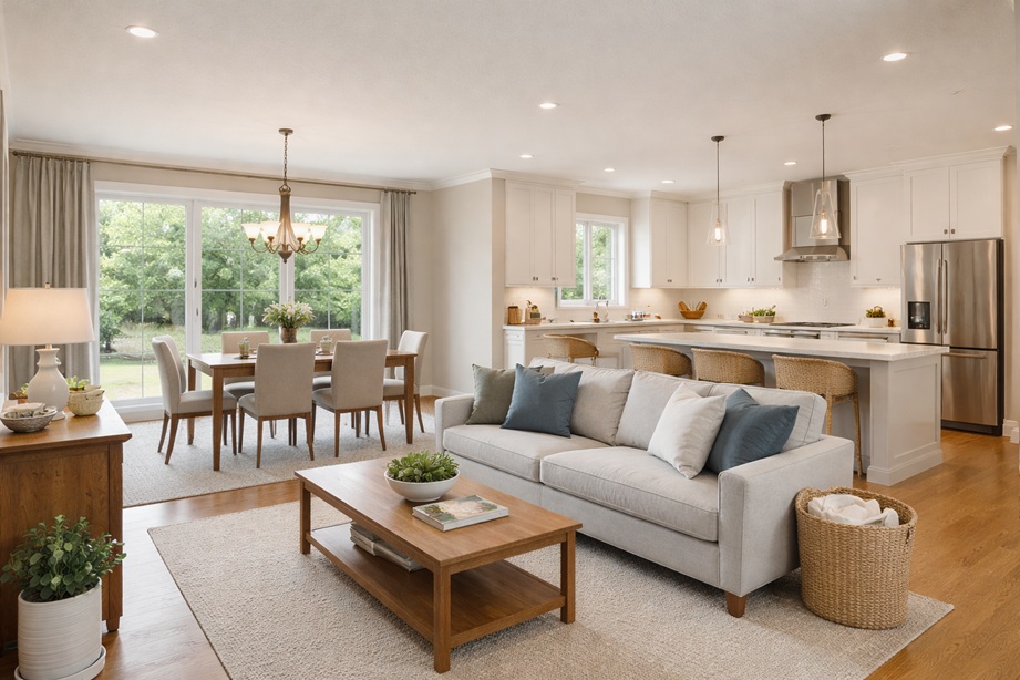 How the Right Paint Creates Flow in Open-Concept Bonney Lake Homes